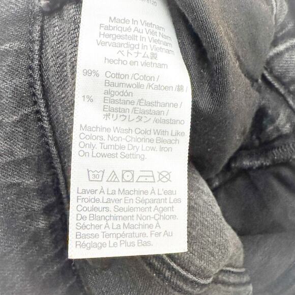 Madewell The Perfect Vintage Straight Jean Charcoal Black Zip Fly Size 31 Petite - Picture 7 of 9